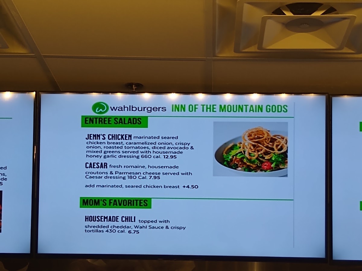 Wahlburgers menu board