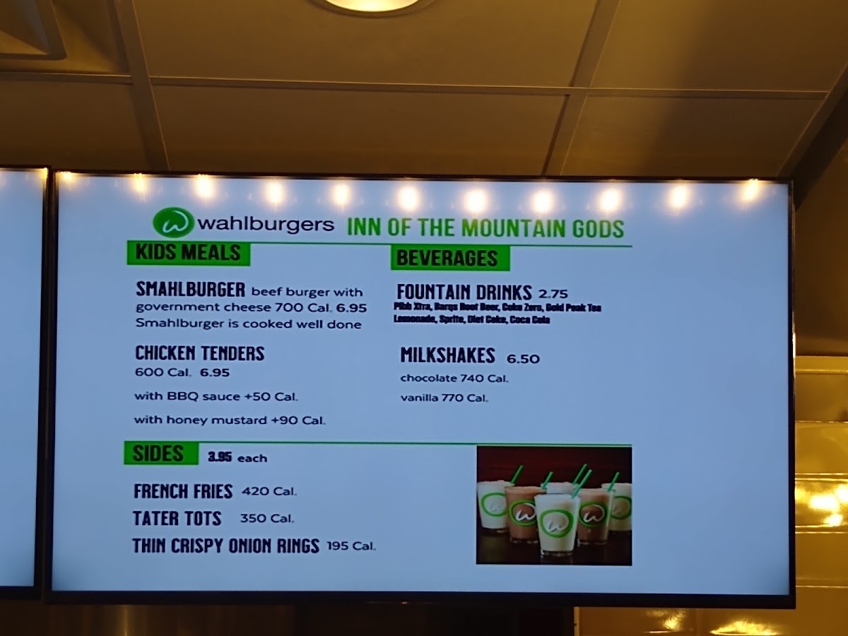 Wahlburgers menu board