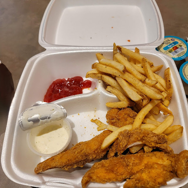 Four Piece Chicken Strips and Fries