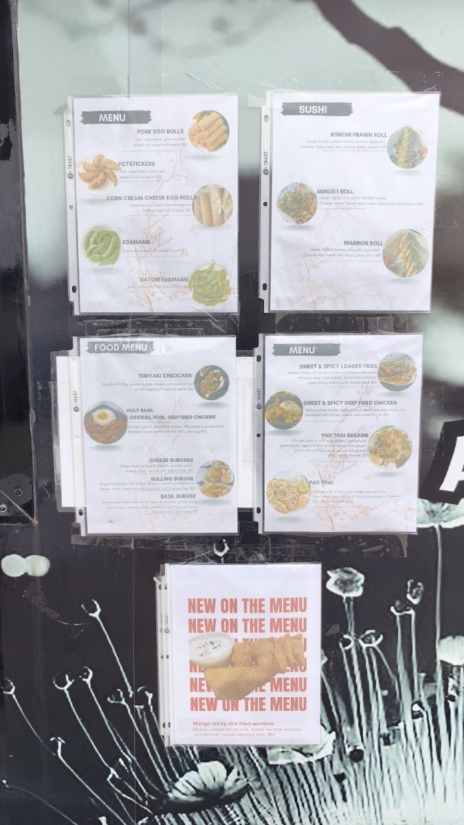 Rolling Sesame menu board
