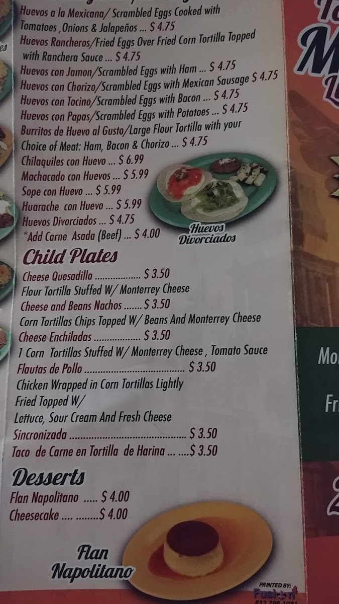 Mexico Lindo Sabroso menu board