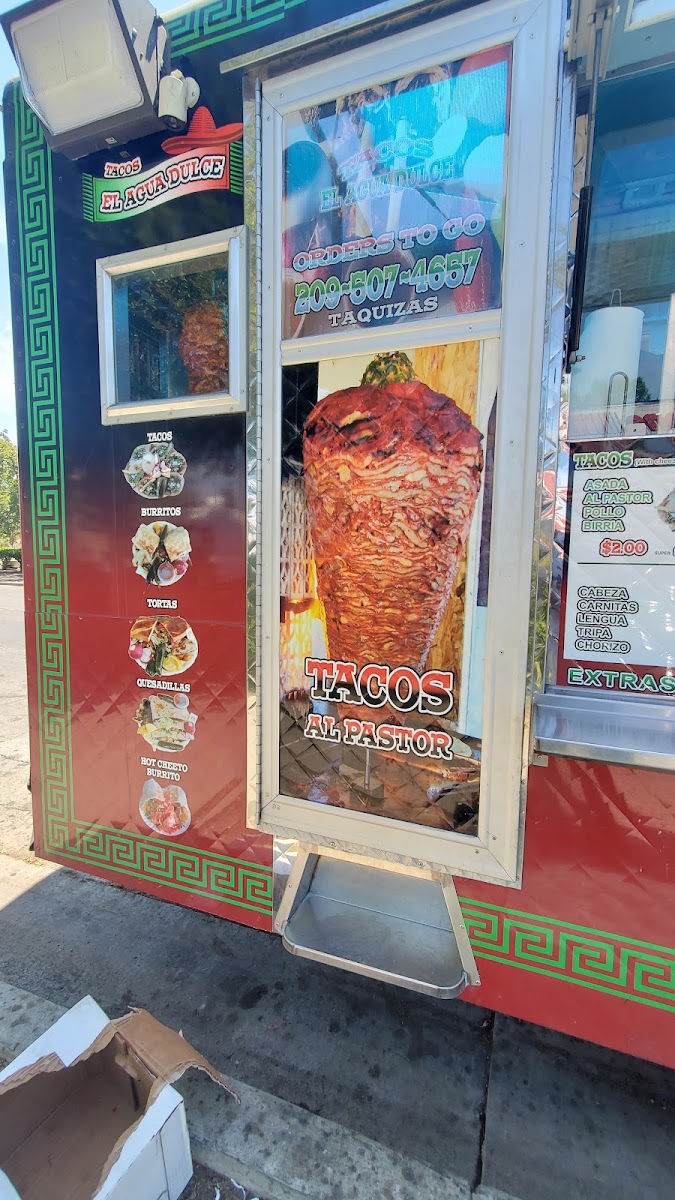 Tacos El Agua Dulce | Mexican Food Truck menu board