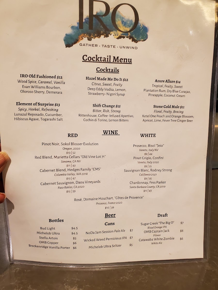 IRO SouthPark menu board