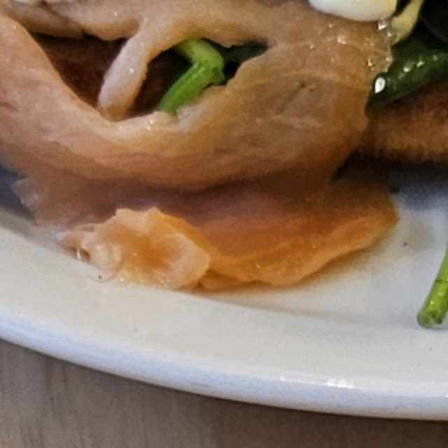 Salmon Egg Benedict Hair on Salmon