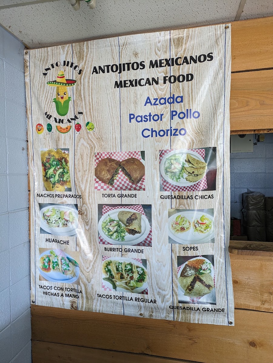 Antojitos Mexicanos menu board
