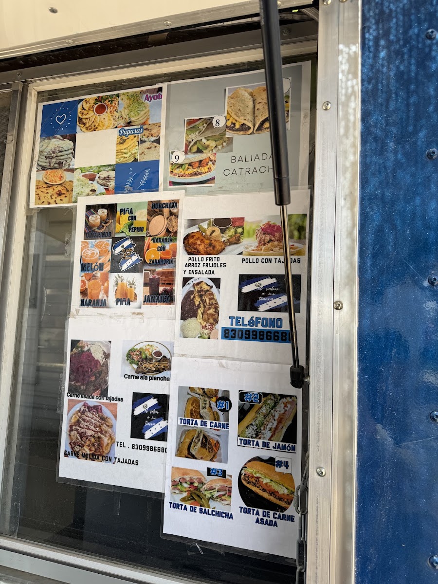 El Sabor De Mi Tierra menu board