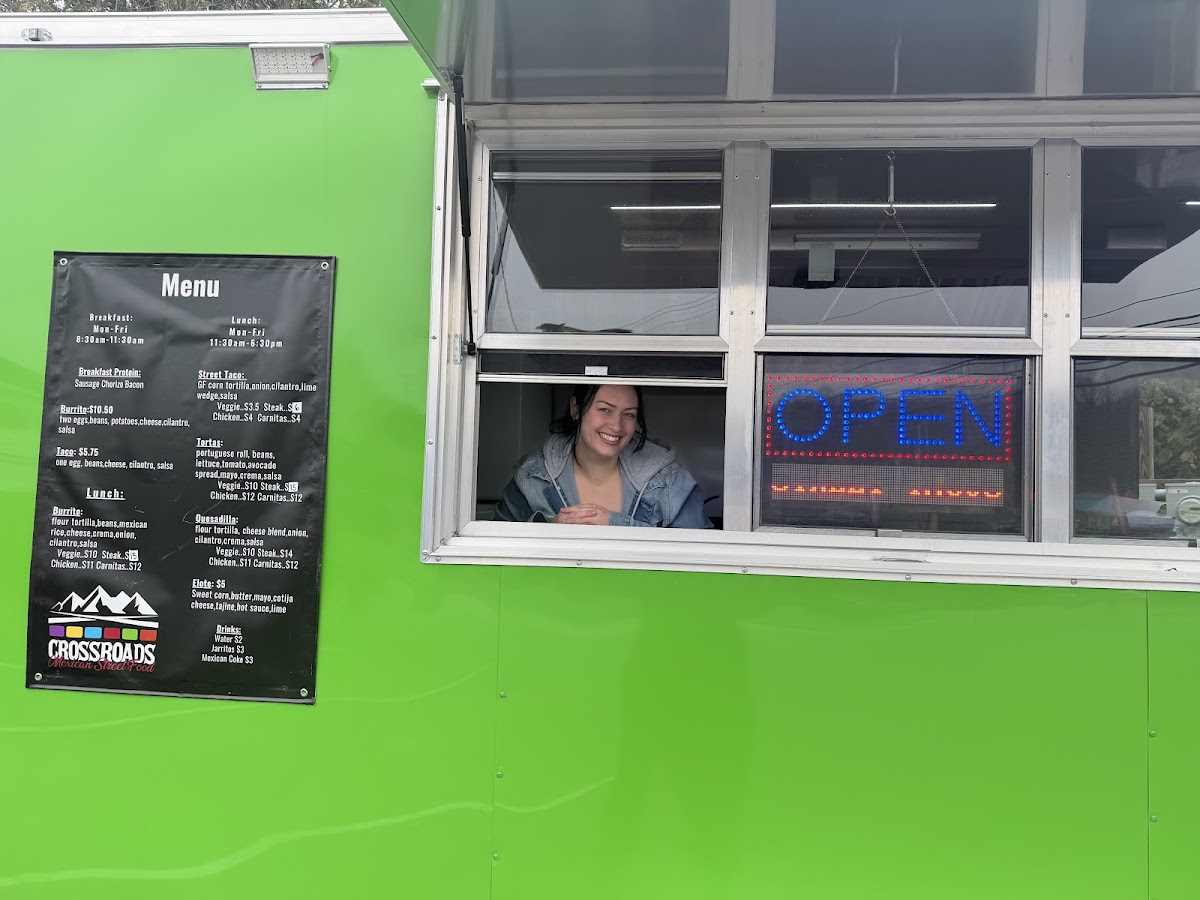 Crossroads Food Trailer menu board