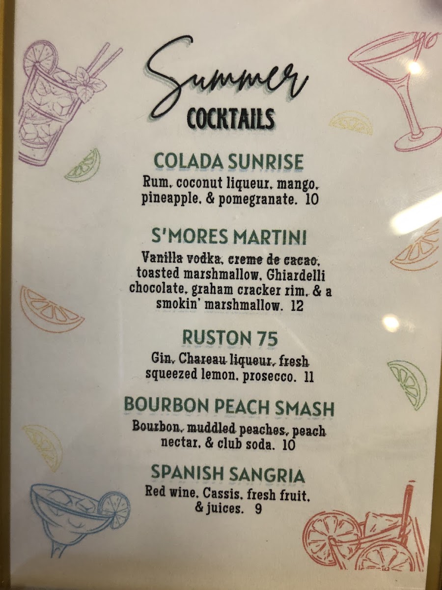 Board and Bottle Cafe and Wine Bar menu board