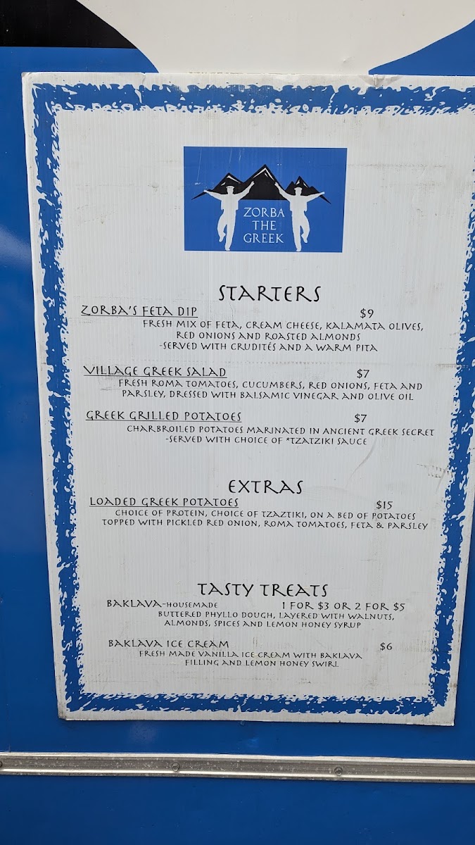 Century Commons Taps & Trucks menu board