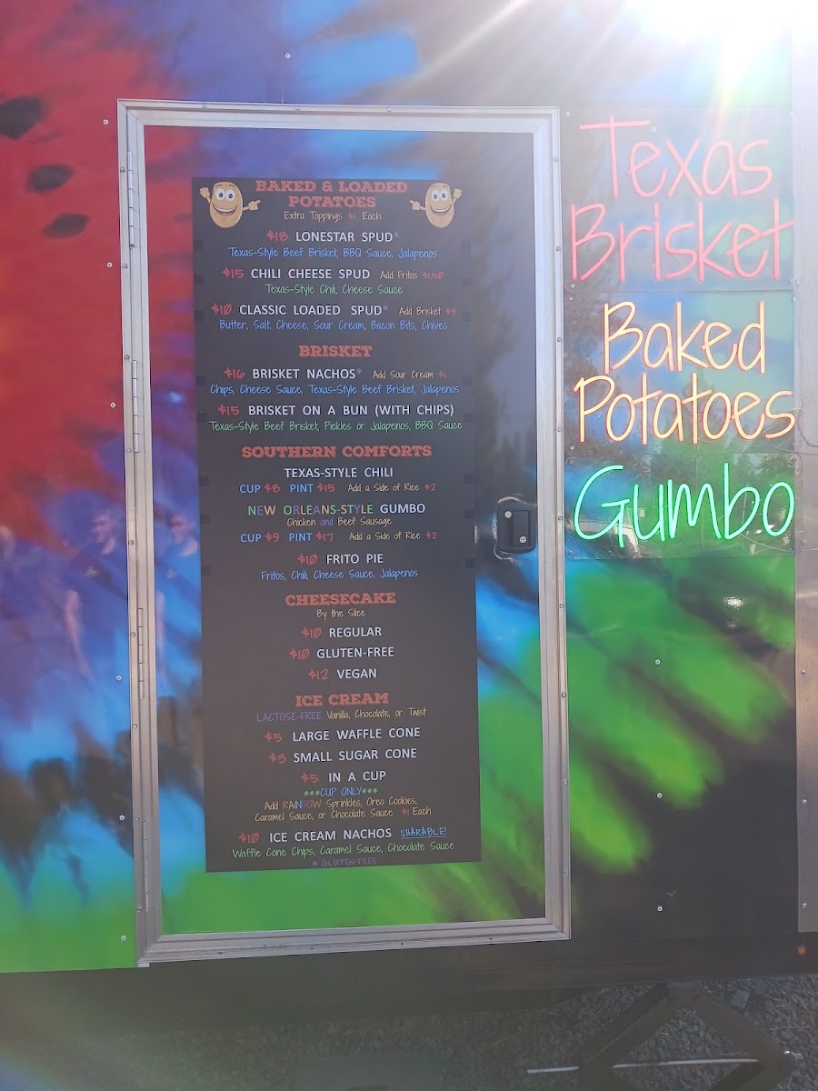 Century Commons Taps & Trucks menu board