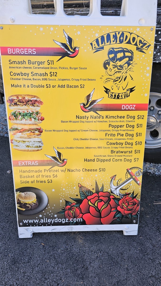 Century Commons Taps & Trucks menu board