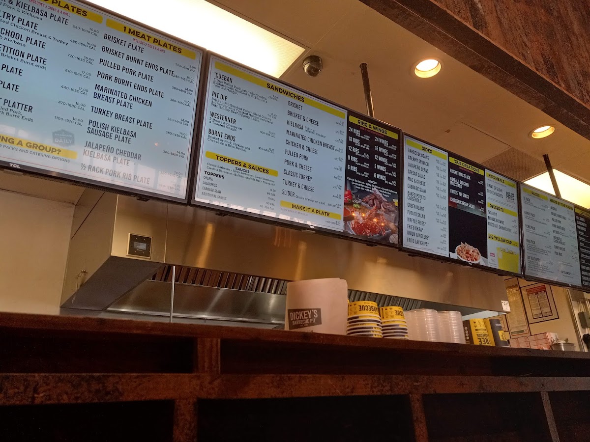Dickey's Barbecue Pit menu board