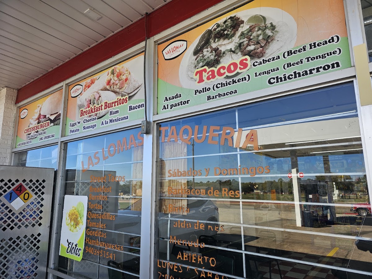 Las Lomas Taqueria menu board