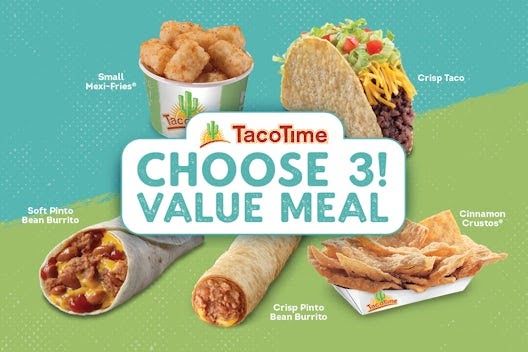 Taco Time menu board