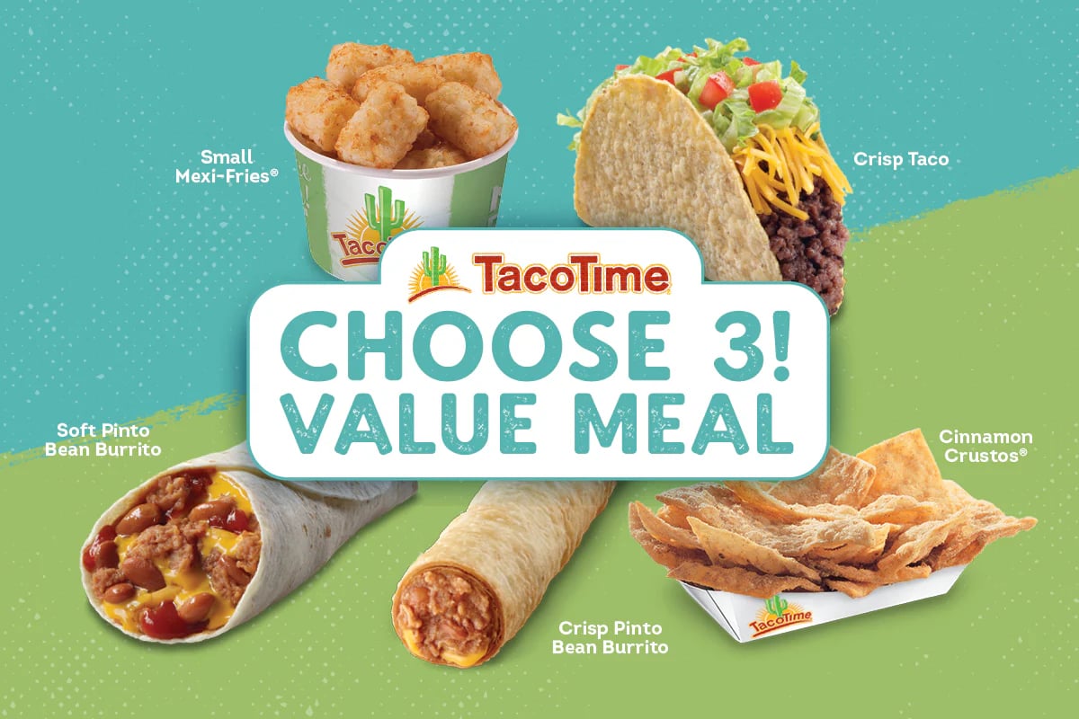 Taco Time menu board