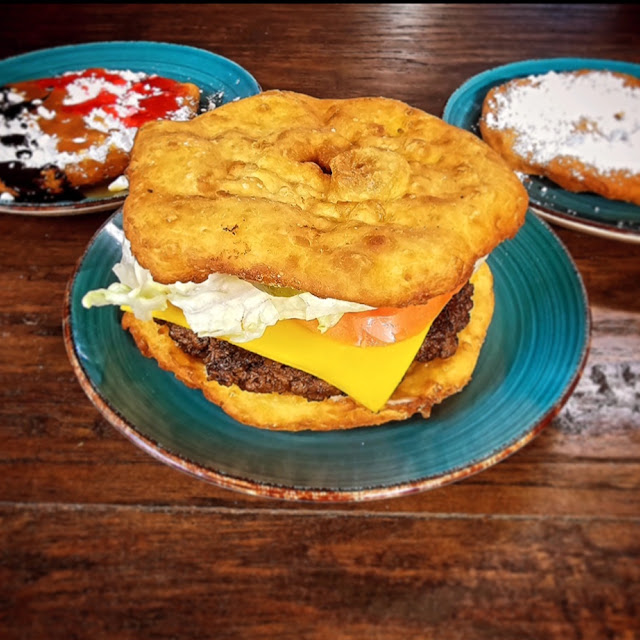 Now Famous Signature Fry Bread Burger