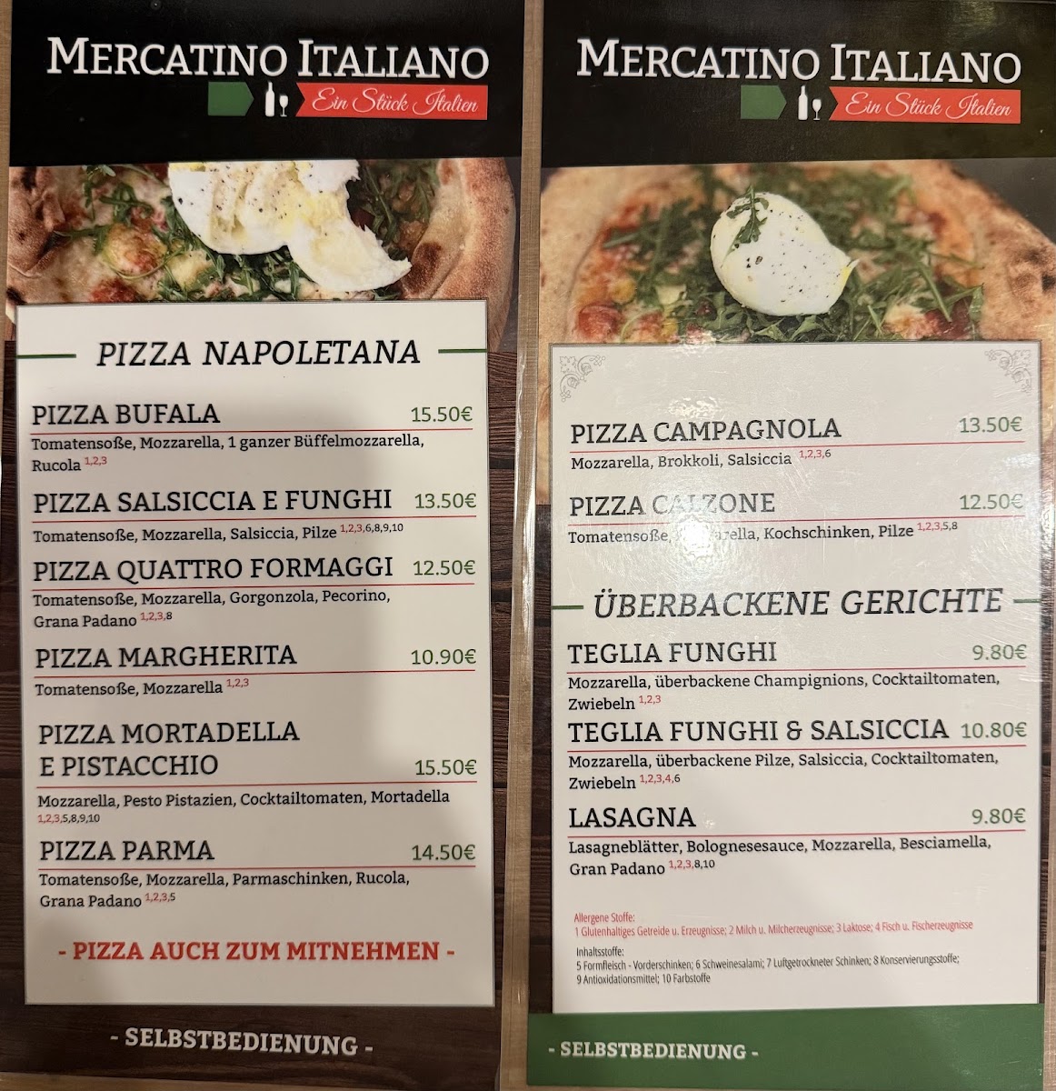 Mercatino Italiano menu board