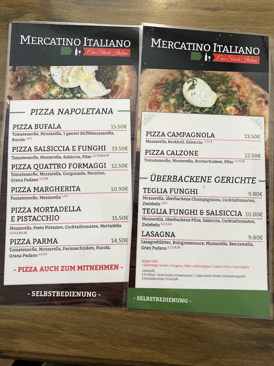 Mercatino Italiano menu board