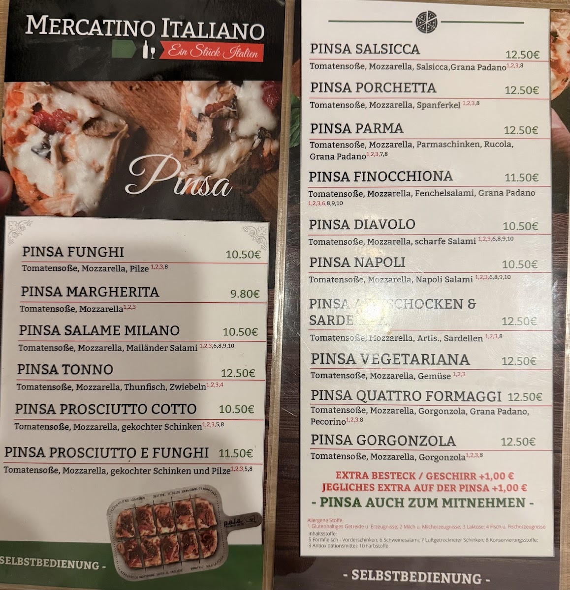Mercatino Italiano menu board