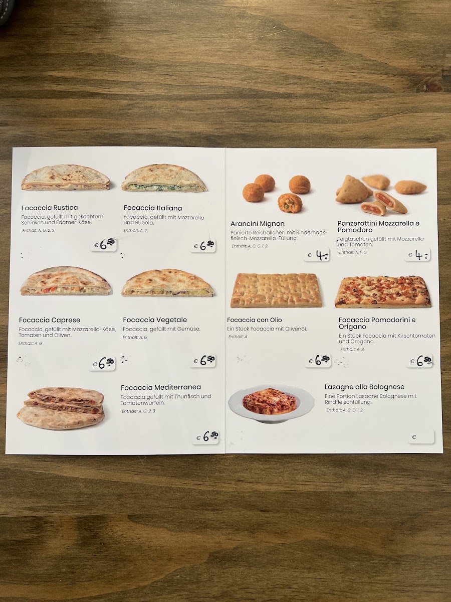 Mercatino Italiano menu board