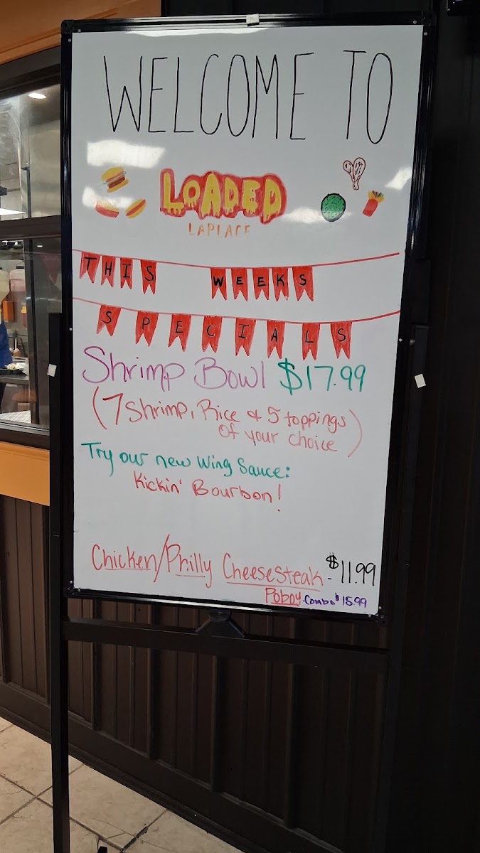 Loaded menu board