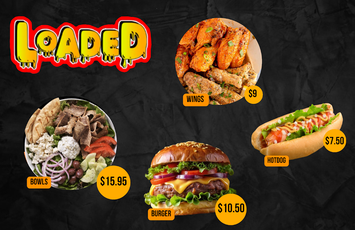 Loaded menu board