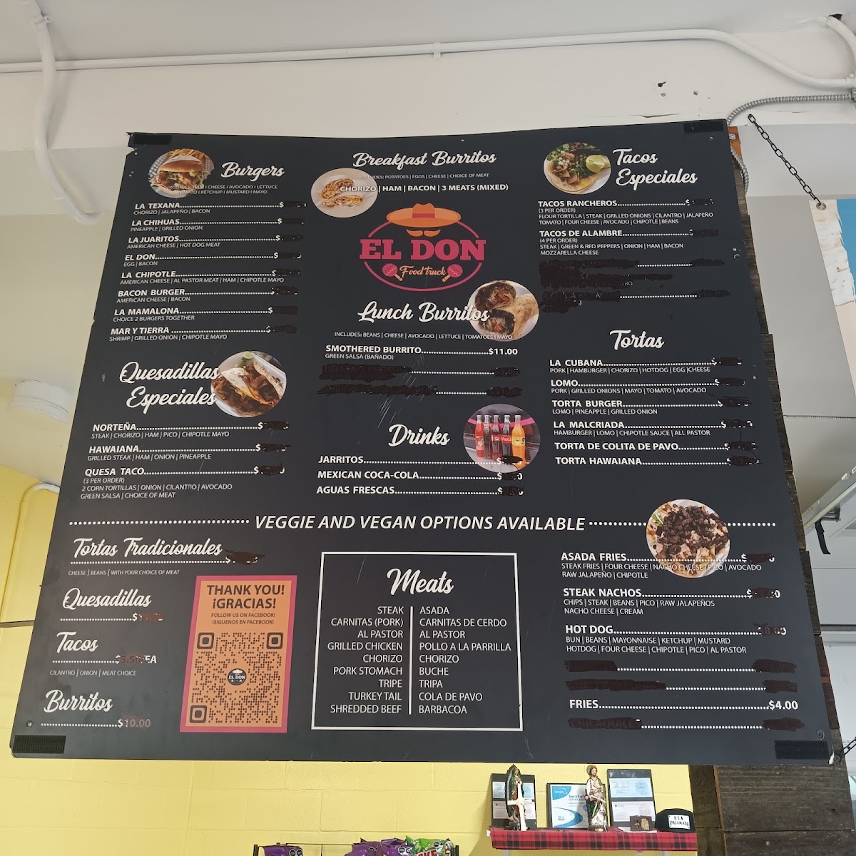 FoodTruckElDon menu board