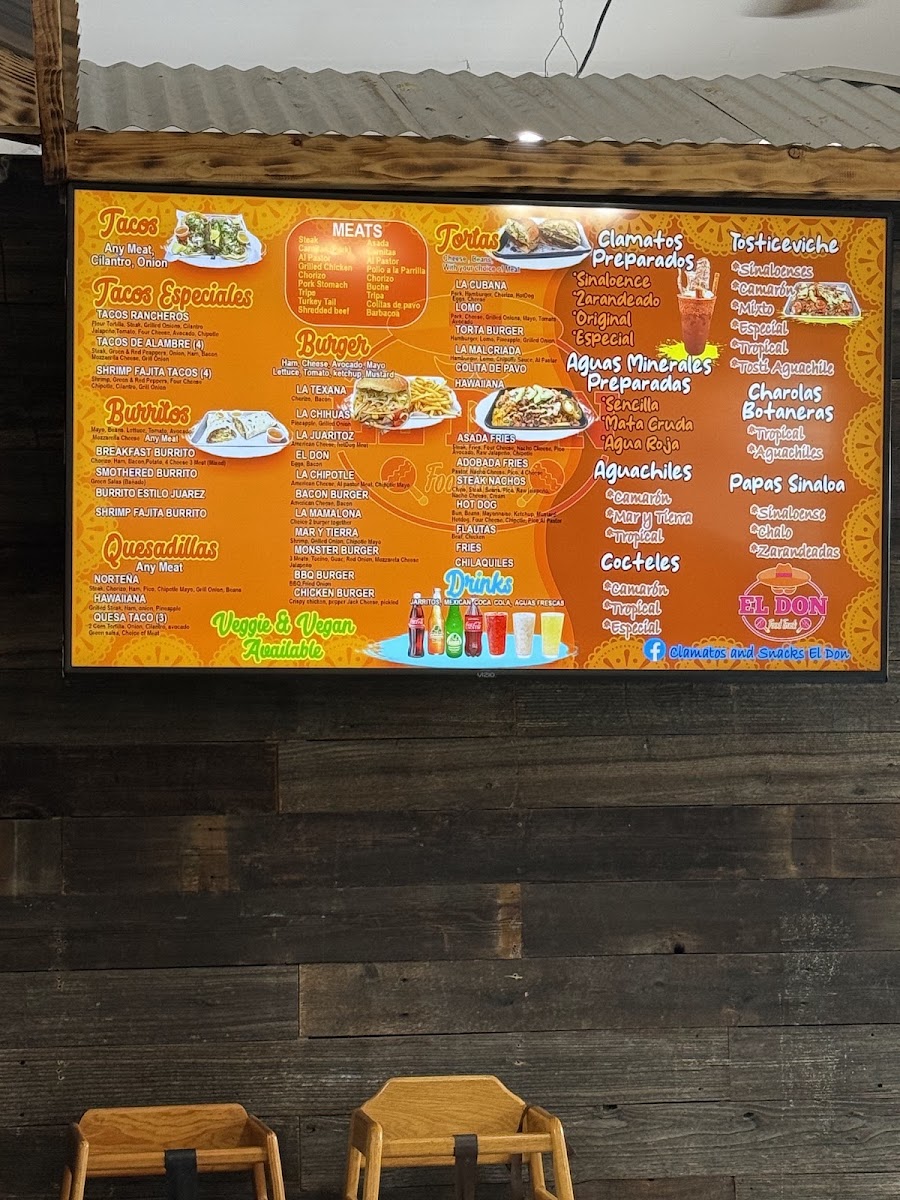 FoodTruckElDon menu board