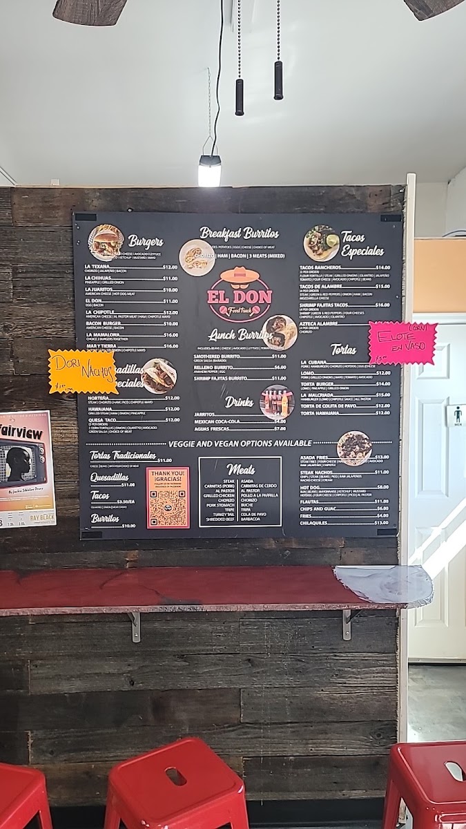 FoodTruckElDon menu board
