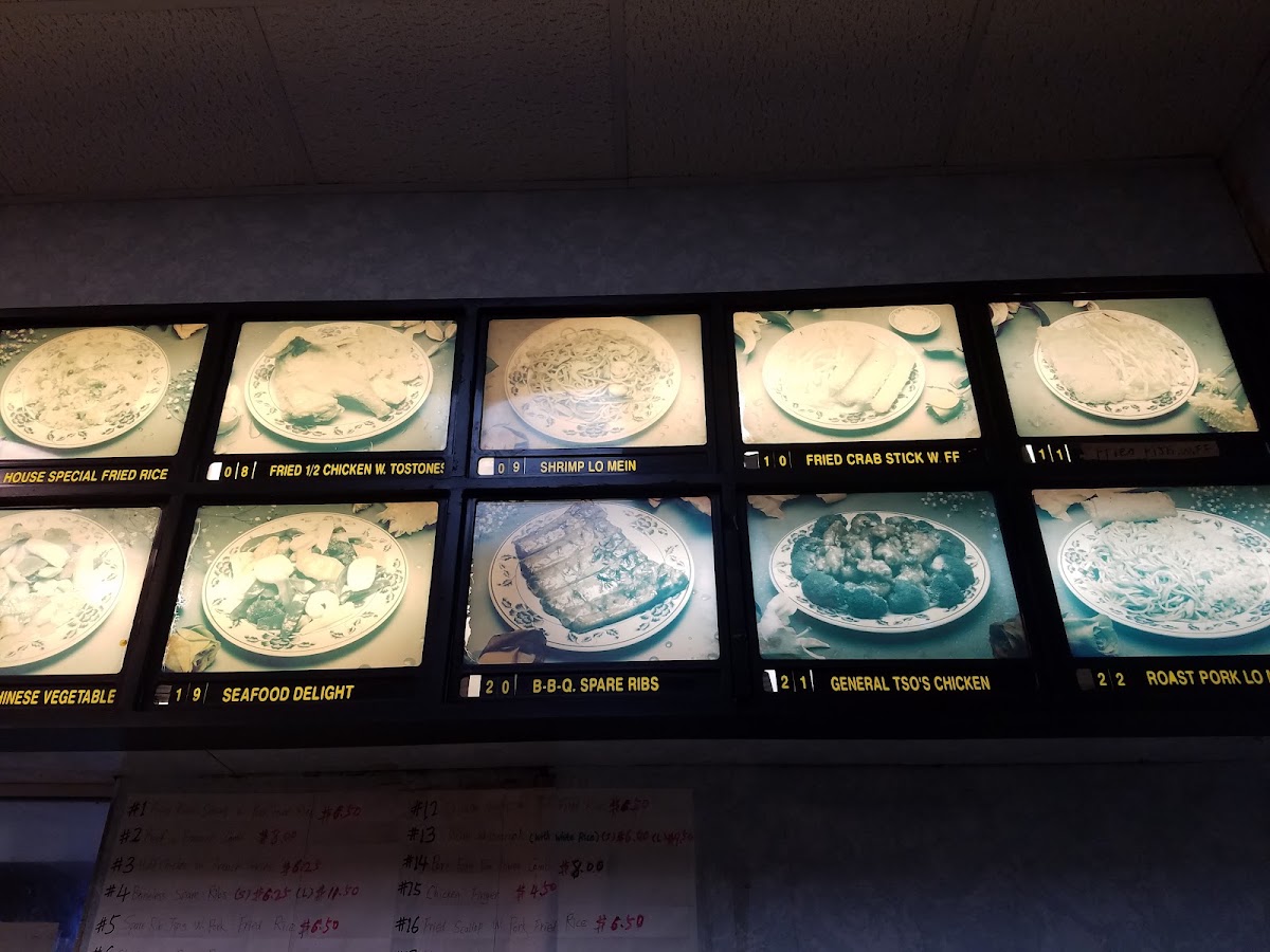 Magic Wok menu board