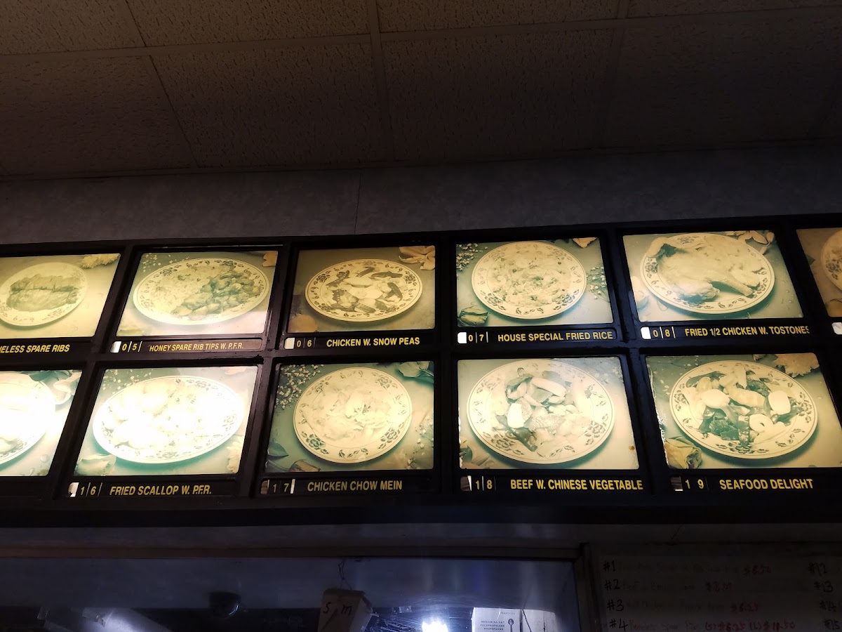 Magic Wok menu board
