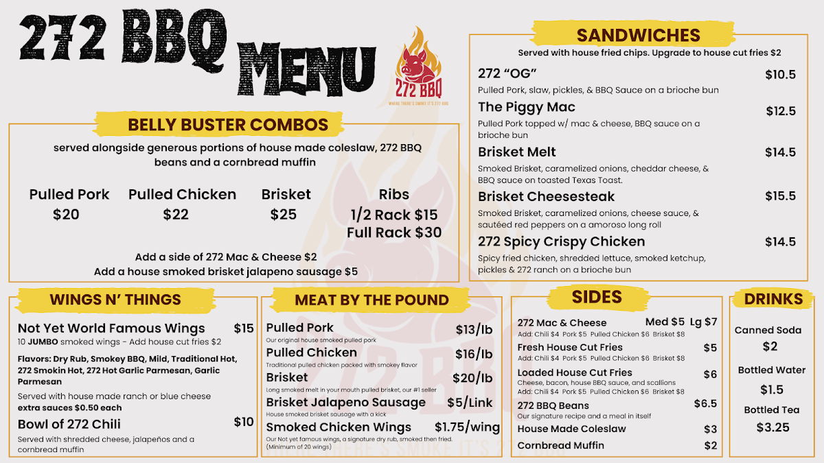272 BBQ menu board