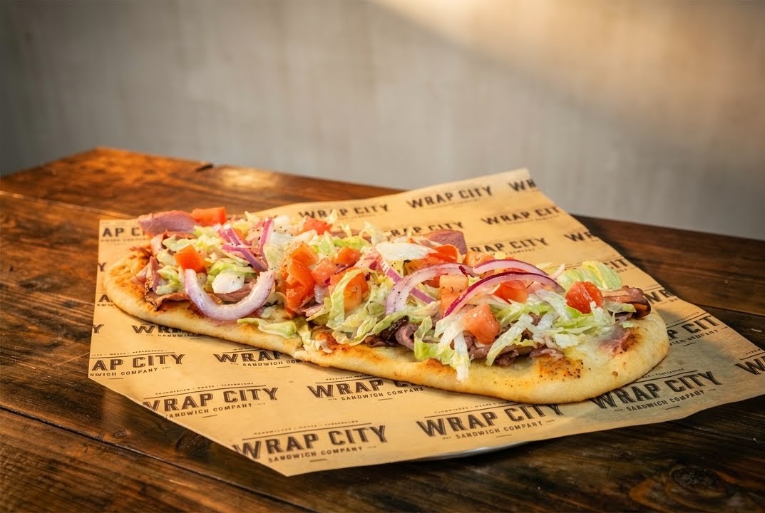 Wrap City Sandwich Co. menu board