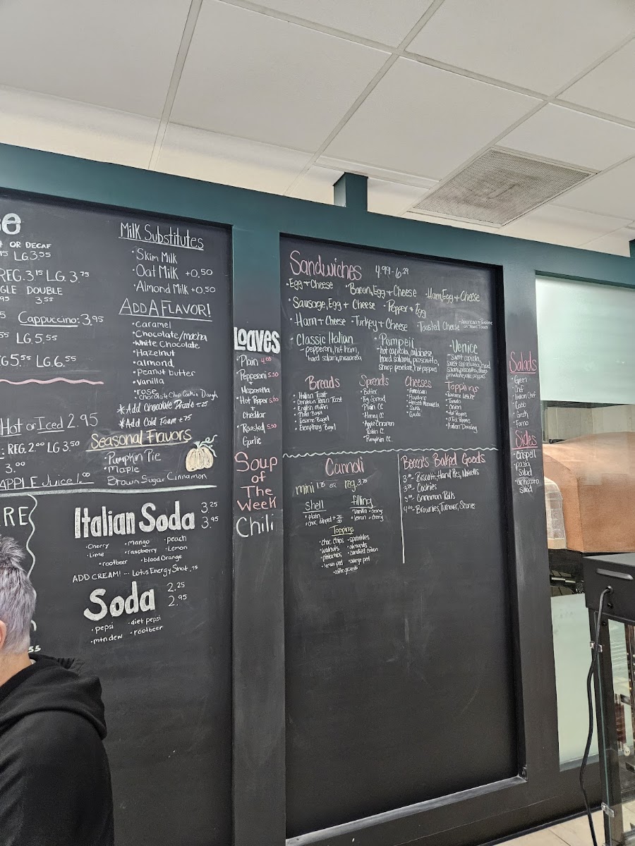 Forno Alto menu board