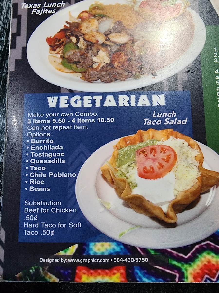 Los Mayas Mexican Grill Piedmont menu board