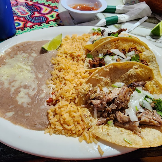 Taco Mexican Rice and Refried Beans