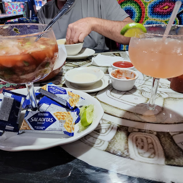 Shrimp Cocktail and Watermelon Margarita