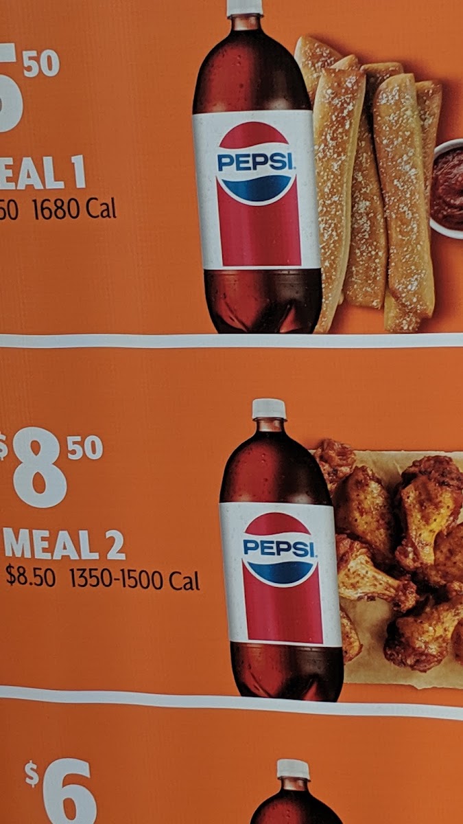 Little Caesars Pizza menu board
