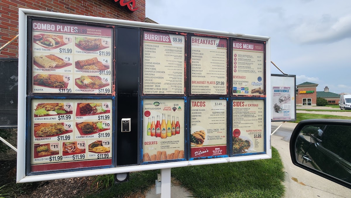 Highlands D'Leon's menu board