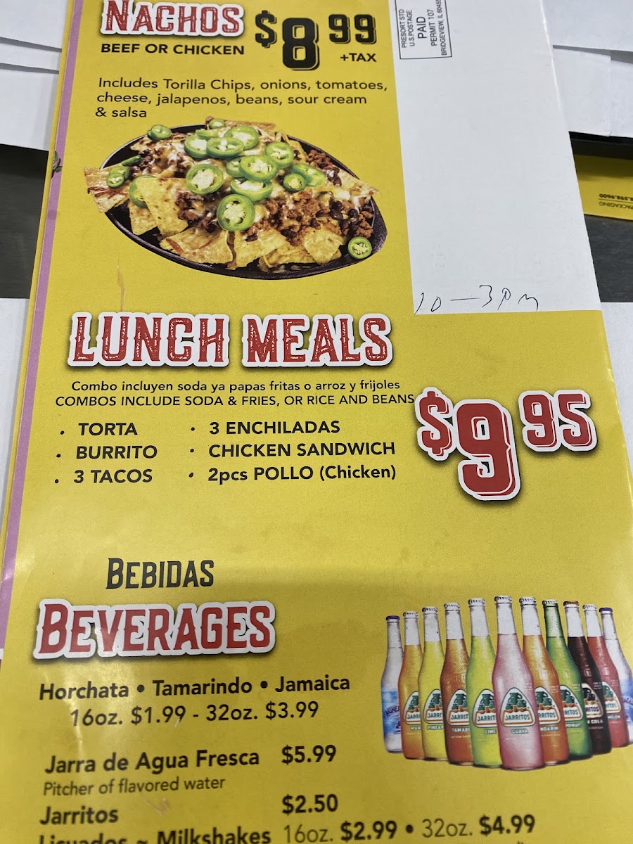 Mi Casa menu board