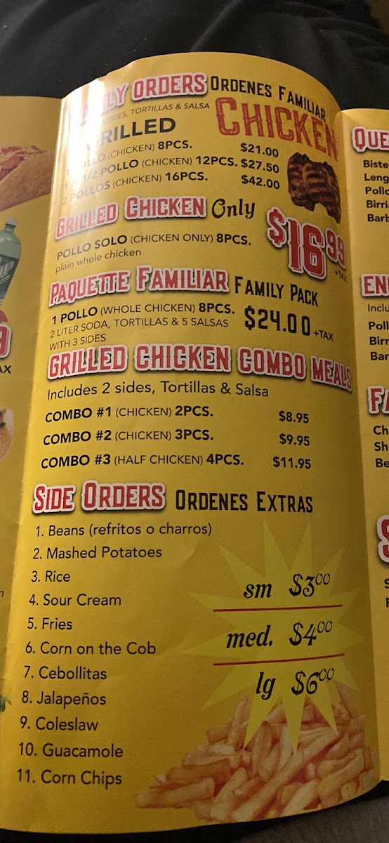 Mi Casa menu board