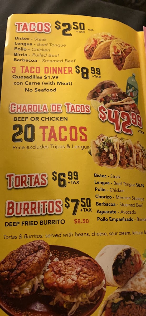 Mi Casa menu board