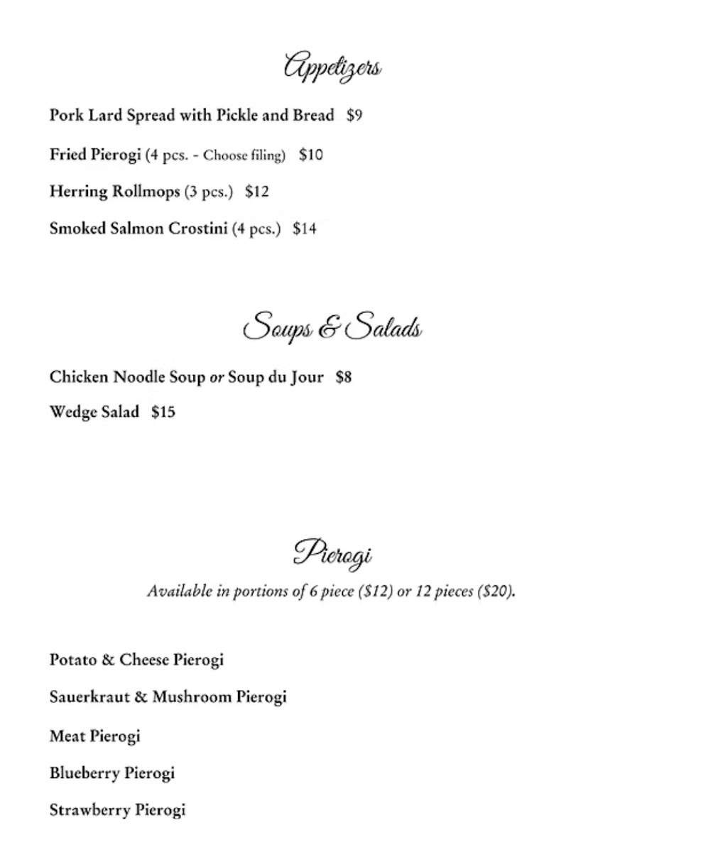 Polish Plates menu board