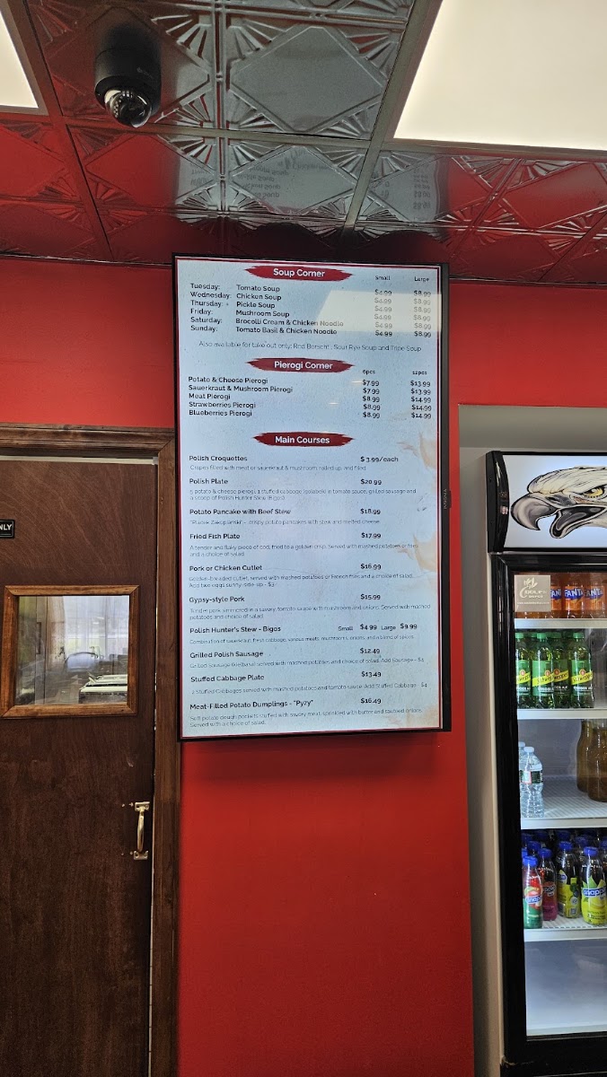 Polish Plates menu board