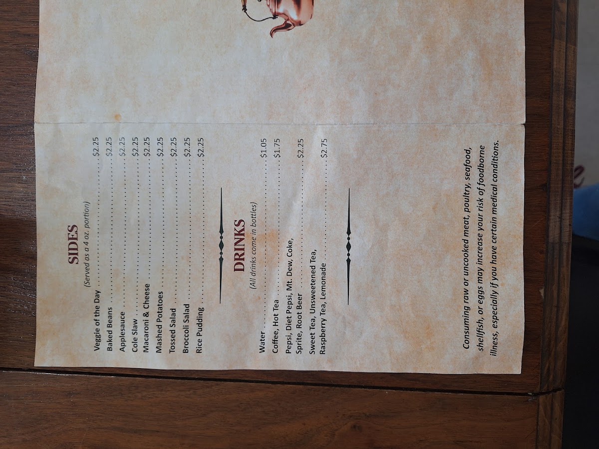 Lil Eatery menu board