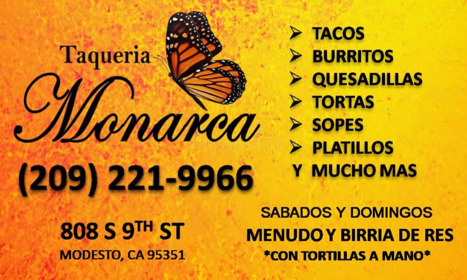 Taqueria Monarca menu board