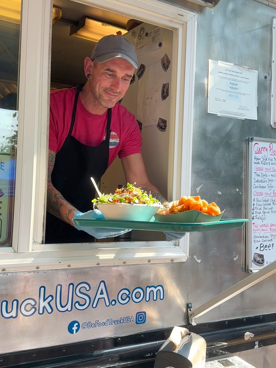 De Food Truck menu board