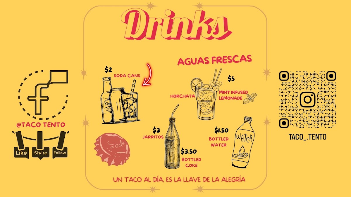TacoTento menu board