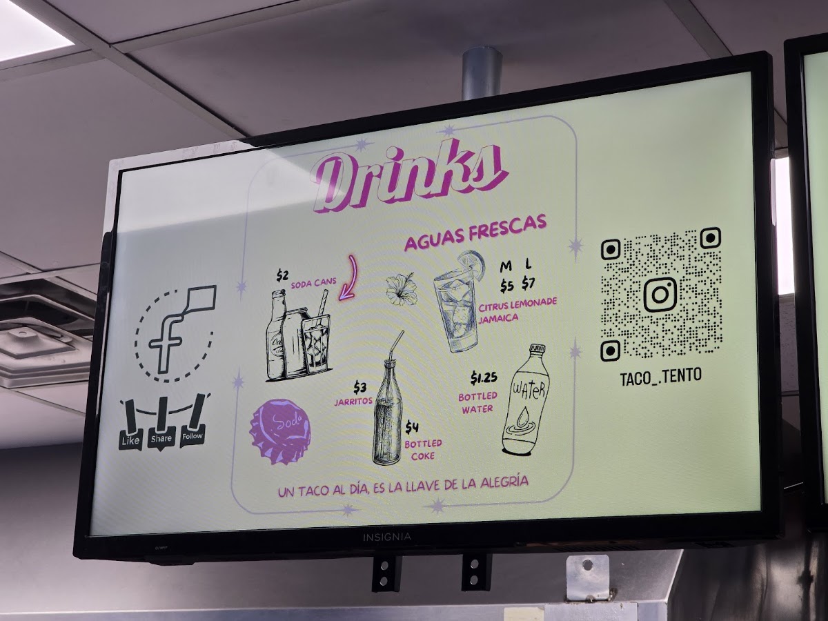 TacoTento menu board