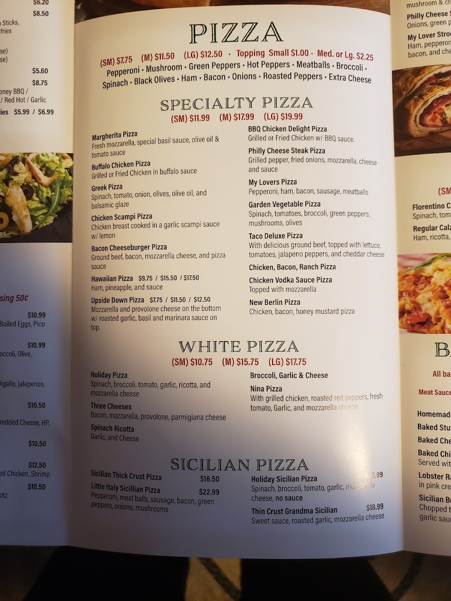 Taste Of Little Italy menu board